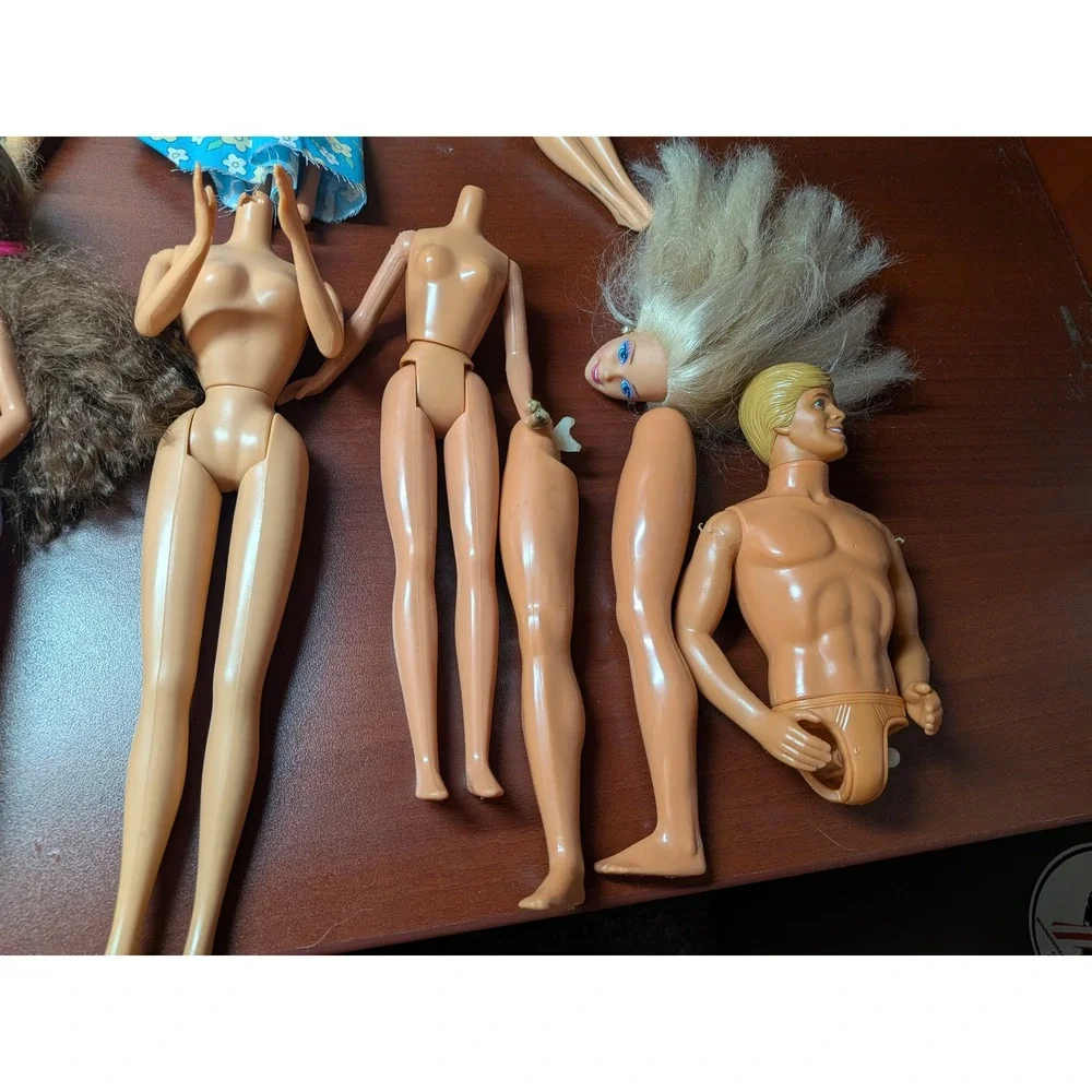 Vintage 1980s & 1990s Barbie Doll Lot Ken Bride Neon Fashion Parts Repair
